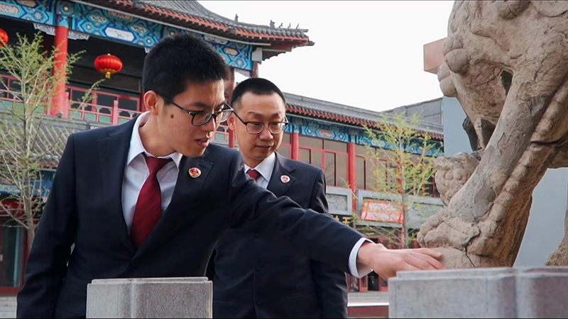 張寶印同志走進沈陽故宮對文物保護公益訴訟案件涉及的點位進行線索核查
